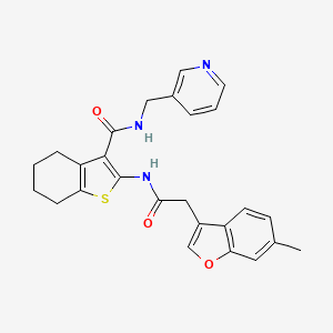 2-{[(6-methyl-1-benzofuran-3-yl)acetyl]amino}-N-(pyridin-3-ylmethyl)-4,5,6,7-tetrahydro-1-benzothiophene-3-carboxamide