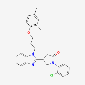 1-(2-chlorophenyl)-4-{1-[3-(2,4-dimethylphenoxy)propyl]-1H-benzimidazol-2-yl}pyrrolidin-2-one