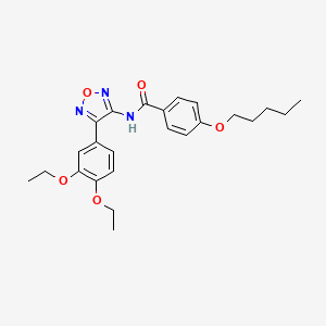 N-[4-(3,4-diethoxyphenyl)-1,2,5-oxadiazol-3-yl]-4-(pentyloxy)benzamide