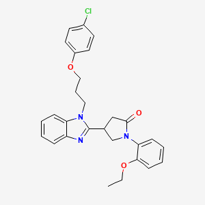 4-{1-[3-(4-chlorophenoxy)propyl]-1H-benzimidazol-2-yl}-1-(2-ethoxyphenyl)pyrrolidin-2-one