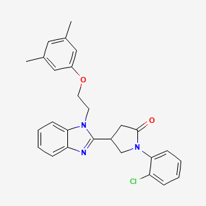 1-(2-chlorophenyl)-4-{1-[2-(3,5-dimethylphenoxy)ethyl]-1H-benzimidazol-2-yl}pyrrolidin-2-one