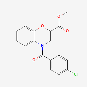 methyl 4-(4-chlorobenzoyl)-3,4-dihydro-2H-1,4-benzoxazine-2-carboxylate