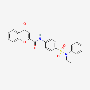 N-{4-[ethyl(phenyl)sulfamoyl]phenyl}-4-oxo-4H-chromene-2-carboxamide