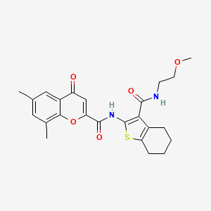 N-{3-[(2-methoxyethyl)carbamoyl]-4,5,6,7-tetrahydro-1-benzothiophen-2-yl}-6,8-dimethyl-4-oxo-4H-chromene-2-carboxamide