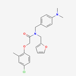 molecular formula C23H25ClN2O3 B11406313 2-(4-chloro-2-methylphenoxy)-N-[4-(dimethylamino)benzyl]-N-(furan-2-ylmethyl)acetamide 