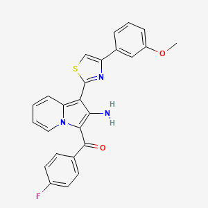 {2-Amino-1-[4-(3-methoxyphenyl)-1,3-thiazol-2-yl]indolizin-3-yl}(4-fluorophenyl)methanone