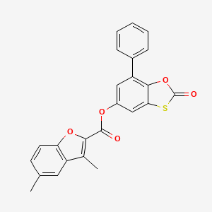 2-Oxo-7-phenyl-1,3-benzoxathiol-5-yl 3,5-dimethyl-1-benzofuran-2-carboxylate