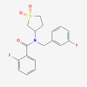 N-(1,1-dioxidotetrahydrothiophen-3-yl)-2-fluoro-N-(3-fluorobenzyl)benzamide