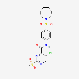 N-[4-(azepan-1-ylsulfonyl)phenyl]-5-chloro-2-(ethylsulfonyl)pyrimidine-4-carboxamide