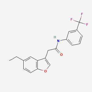 2-(5-ethyl-1-benzofuran-3-yl)-N-[3-(trifluoromethyl)phenyl]acetamide