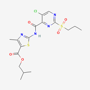 2-Methylpropyl 2-({[5-chloro-2-(propylsulfonyl)pyrimidin-4-yl]carbonyl}amino)-4-methyl-1,3-thiazole-5-carboxylate