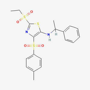 2-(ethylsulfonyl)-4-[(4-methylphenyl)sulfonyl]-N-(1-phenylethyl)-1,3-thiazol-5-amine