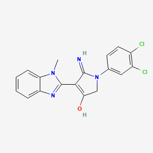 5-Amino-1-(3,4-dichlorophenyl)-4-(1-methyl-1H-1,3-benzodiazol-2-YL)-2,3-dihydro-1H-pyrrol-3-one