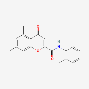 molecular formula C20H19NO3 B11406430 N-(2,6-dimethylphenyl)-5,7-dimethyl-4-oxo-4H-chromene-2-carboxamide 