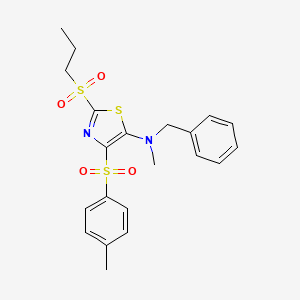 N-benzyl-N-methyl-4-[(4-methylphenyl)sulfonyl]-2-(propylsulfonyl)-1,3-thiazol-5-amine