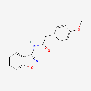 molecular formula C16H14N2O3 B11406446 N-(1,2-benzoxazol-3-yl)-2-(4-methoxyphenyl)acetamide 