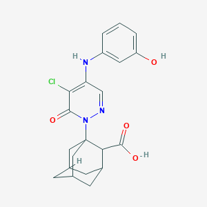 1-{5-chloro-4-[(3-hydroxyphenyl)amino]-6-oxopyridazin-1(6H)-yl}tricyclo[3.3.1.1~3,7~]decane-2-carboxylic acid