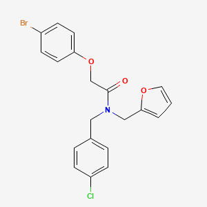 2-(4-bromophenoxy)-N-(4-chlorobenzyl)-N-(furan-2-ylmethyl)acetamide