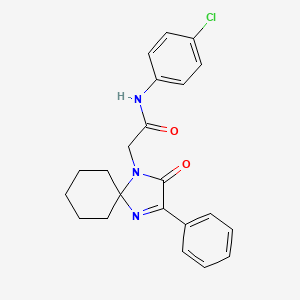 N-(4-Chlorophenyl)-2-{2-oxo-3-phenyl-1,4-diazaspiro[4.5]dec-3-EN-1-YL}acetamide