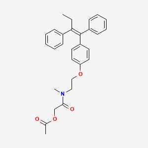 molecular formula C₂₉H₃₁NO₄ B1140648 2-[(2-{4-[(1Z)-1,2-Diphenylbut-1-en-1-yl]phenoxy}ethyl)(methyl)amino]-2-oxoethyl acetate CAS No. 1076198-47-4