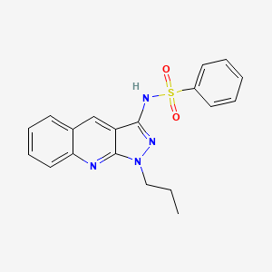 N-(1-propylpyrazolo[3,4-b]quinolin-3-yl)benzenesulfonamide