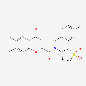 N-(1,1-dioxidotetrahydrothiophen-3-yl)-N-(4-fluorobenzyl)-6,7-dimethyl-4-oxo-4H-chromene-2-carboxamide