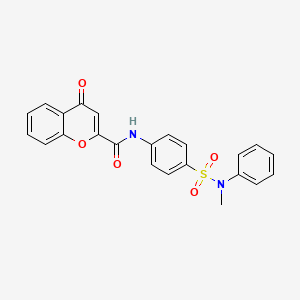 N-{4-[methyl(phenyl)sulfamoyl]phenyl}-4-oxo-4H-chromene-2-carboxamide