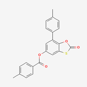 7-(4-Methylphenyl)-2-oxo-1,3-benzoxathiol-5-yl 4-methylbenzoate