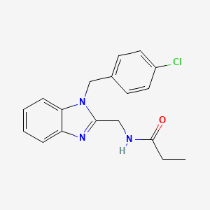 Propionamide, N-[1-(4-chlorobenzyl)-1H-benzoimidazol-2-ylmethyl]-