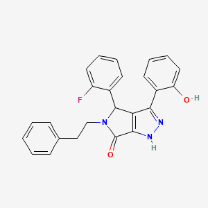 4-(2-fluorophenyl)-3-(2-hydroxyphenyl)-5-(2-phenylethyl)-4,5-dihydropyrrolo[3,4-c]pyrazol-6(1H)-one