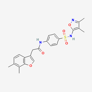 2-(6,7-dimethyl-1-benzofuran-3-yl)-N-{4-[(3,4-dimethyl-1,2-oxazol-5-yl)sulfamoyl]phenyl}acetamide