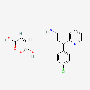 molecular formula C₁₉H₂₁ClN₂O₄ B1140655 去甲氯苯那敏马来酸盐 CAS No. 22630-25-7
