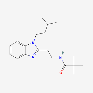 2,2-dimethyl-N-{2-[1-(3-methylbutyl)-1H-benzimidazol-2-yl]ethyl}propanamide