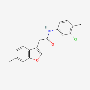 N-(3-chloro-4-methylphenyl)-2-(6,7-dimethyl-1-benzofuran-3-yl)acetamide