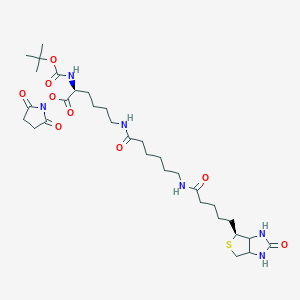 molecular formula C₃₁H₅₀N₆O₉S B1140660 N2-t-Boc-N6-(biotinamido-6-N-caproylamido)lysine N-Hydroxysuccinimide Ester CAS No. 102910-27-0