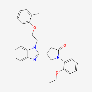 1-(2-ethoxyphenyl)-4-{1-[2-(2-methylphenoxy)ethyl]-1H-benzimidazol-2-yl}pyrrolidin-2-one