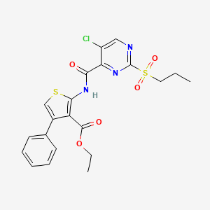 Ethyl 2-({[5-chloro-2-(propylsulfonyl)pyrimidin-4-yl]carbonyl}amino)-4-phenylthiophene-3-carboxylate