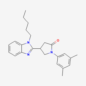 1-(3,5-dimethylphenyl)-4-(1-pentyl-1H-benzimidazol-2-yl)pyrrolidin-2-one