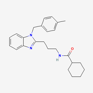 N-{3-[1-(4-methylbenzyl)-1H-benzimidazol-2-yl]propyl}cyclohexanecarboxamide