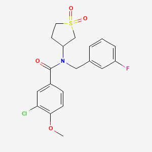 3-chloro-N-(1,1-dioxidotetrahydrothiophen-3-yl)-N-(3-fluorobenzyl)-4-methoxybenzamide