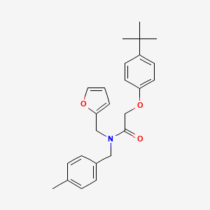 2-(4-tert-butylphenoxy)-N-(furan-2-ylmethyl)-N-(4-methylbenzyl)acetamide