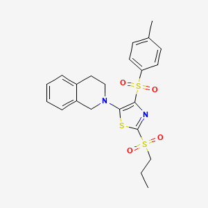 2-{4-[(4-Methylphenyl)sulfonyl]-2-(propylsulfonyl)-1,3-thiazol-5-yl}-1,2,3,4-tetrahydroisoquinoline