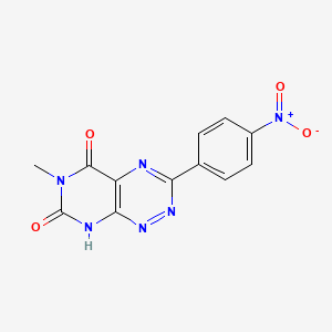 6-methyl-3-(4-nitrophenyl)pyrimido[5,4-e][1,2,4]triazine-5,7(6H,8H)-dione