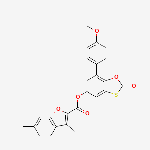 7-(4-Ethoxyphenyl)-2-oxo-1,3-benzoxathiol-5-yl 3,6-dimethyl-1-benzofuran-2-carboxylate