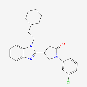 1-(3-chlorophenyl)-4-[1-(2-cyclohexylethyl)-1H-benzimidazol-2-yl]pyrrolidin-2-one