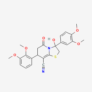 7-(2,3-dimethoxyphenyl)-3-(3,4-dimethoxyphenyl)-3-hydroxy-5-oxo-2,3,6,7-tetrahydro-5H-[1,3]thiazolo[3,2-a]pyridine-8-carbonitrile