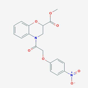 methyl 4-[(4-nitrophenoxy)acetyl]-3,4-dihydro-2H-1,4-benzoxazine-2-carboxylate