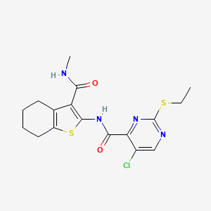 5-chloro-2-(ethylsulfanyl)-N-[3-(methylcarbamoyl)-4,5,6,7-tetrahydro-1-benzothiophen-2-yl]pyrimidine-4-carboxamide