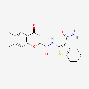 6,7-dimethyl-N-[3-(methylcarbamoyl)-4,5,6,7-tetrahydro-1-benzothiophen-2-yl]-4-oxo-4H-chromene-2-carboxamide