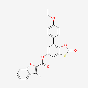 7-(4-Ethoxyphenyl)-2-oxo-1,3-benzoxathiol-5-yl 3-methyl-1-benzofuran-2-carboxylate